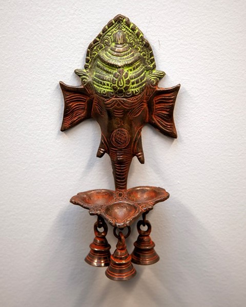 India Arts Hanging Ganesha Incense Burner W/ Bells BS396