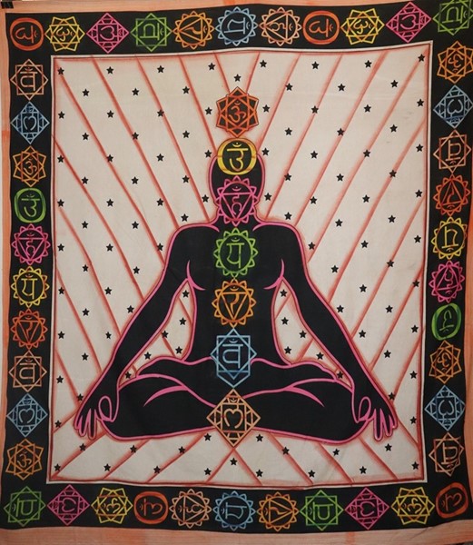 Handbrushed 7 Chakra Yogi Tapestry 111-15